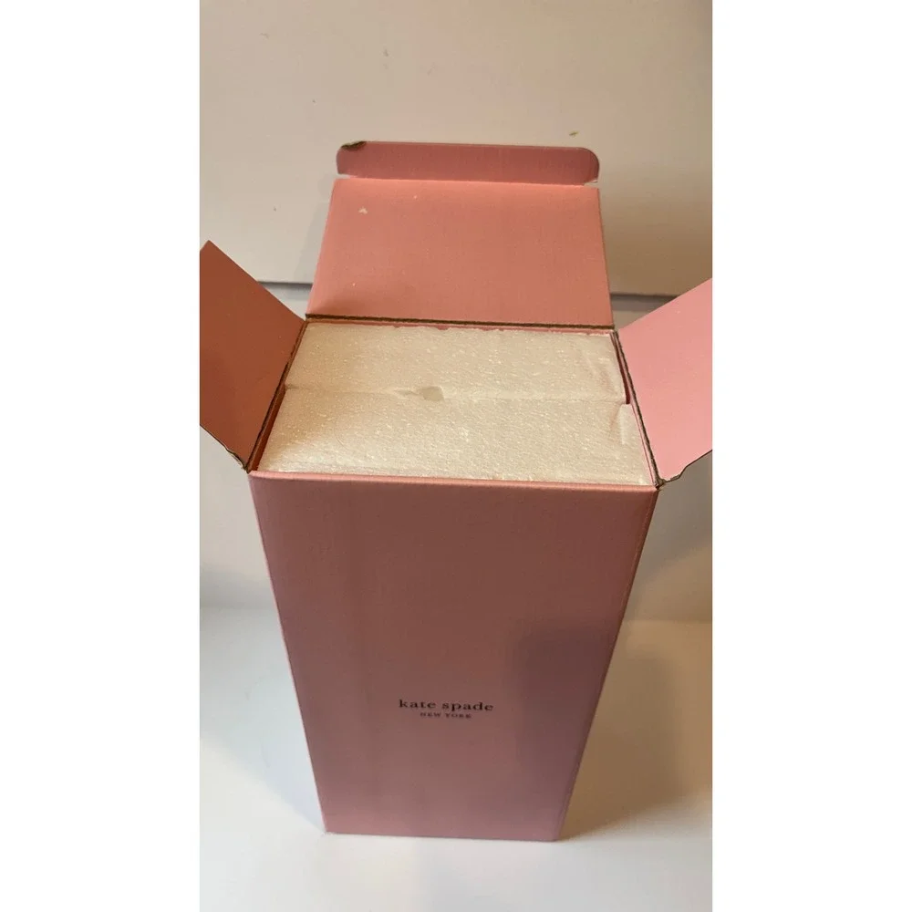Kate Spade New York Glass cocktail Pitcher and Gold Stirring Spoon Set  Boxed